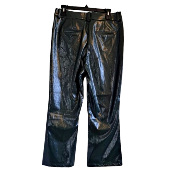 NEW 7 For All Mankind Green Faux Leather Pants Size Large - Picture 3 of 9